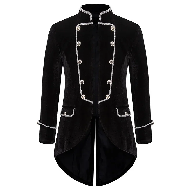 Carnival Palace Noble Men Party Velvet Jackets Halloween Medieval Knight Prince Cosplay Coats Prom Tuxedo Evening Dress Suit