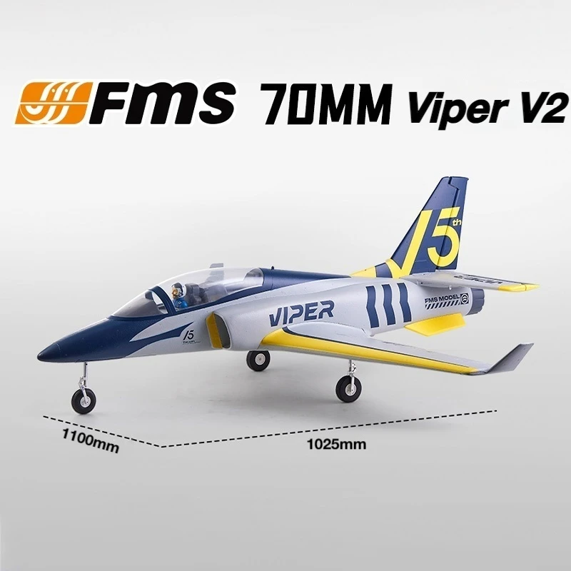 

FMS 70mm Viper V2 Assembled Foam Fixed-Wing Entry-Level Ducted Aircraft Model 15th Anniversary Newly Painted Aircraft Model