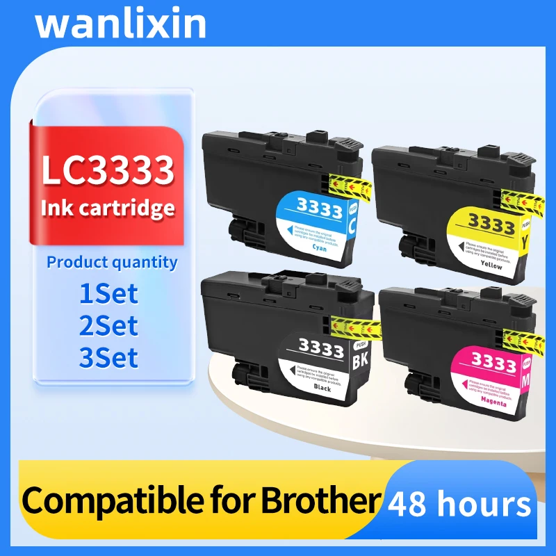 LC-3333 LC3333 LC 3333 Premium Color Compatible Ink Cartridge for Brother DCP-J1100DW MFCJ1300DW printer Pigment Ink cartridge