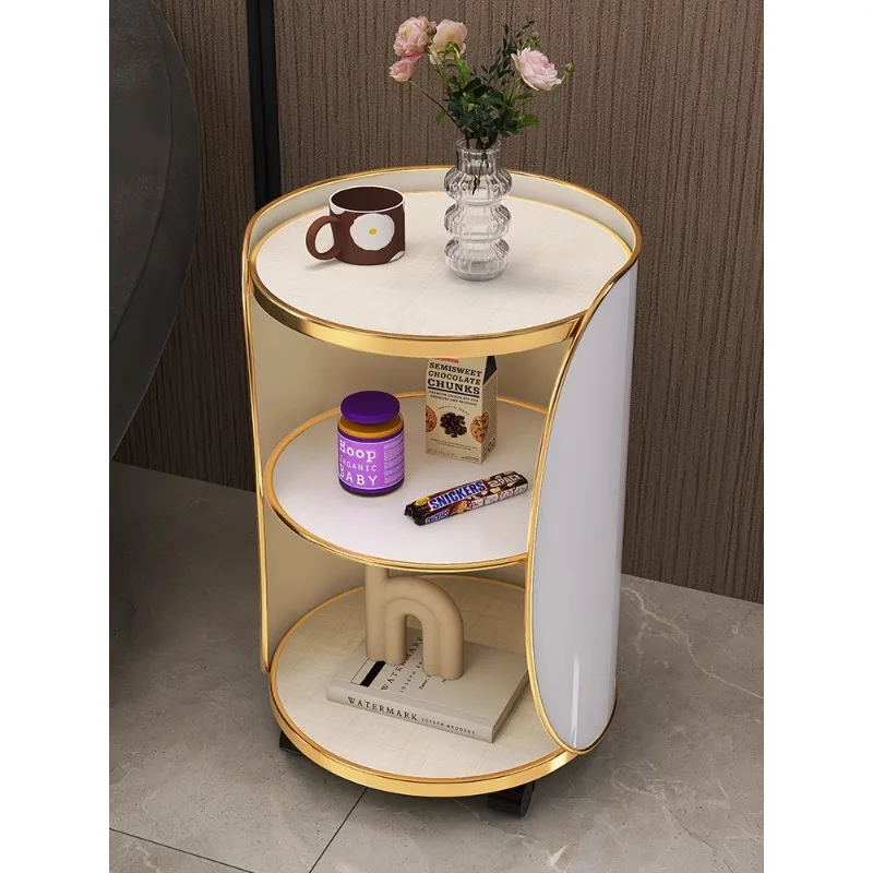 

Sofa side few light luxury high-end living room movable small coffee table modern simple storage locker