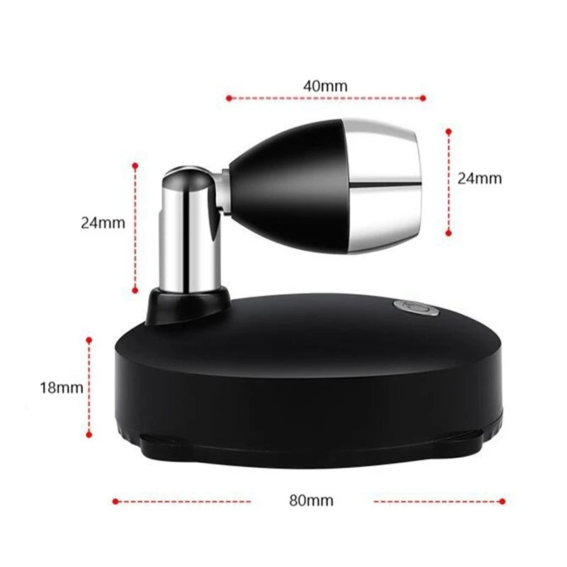 무선 스포트라이트 배터리 작동 악센트 조명, 밝기 조절 LED 스포트라이트, 원격 회전 벽 조명, 2 팩