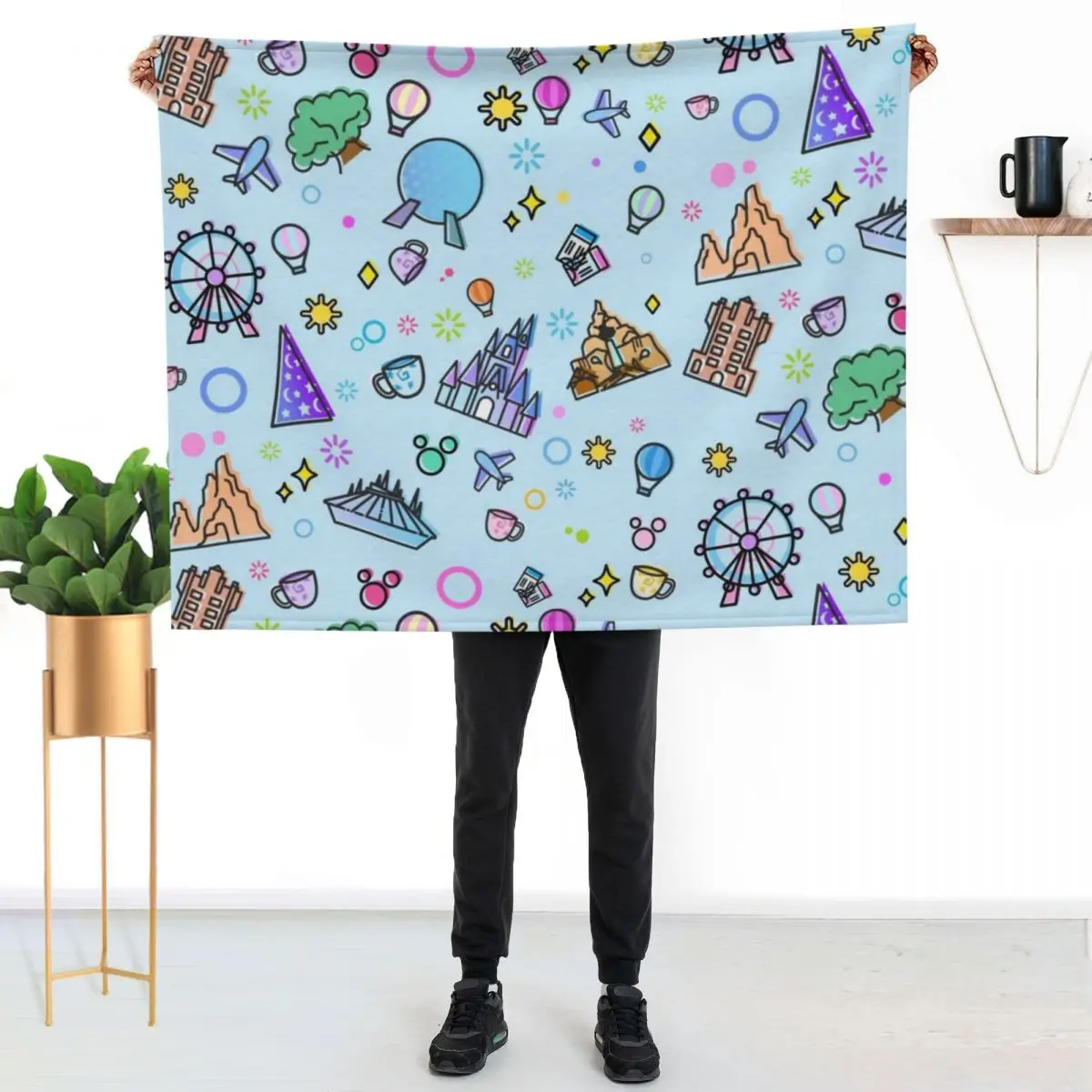 Meet me at my Happy Place Pattern Throw Blanket Stuffeds Soft Beds Extra Large Throw for sofa Single Summer Blankets