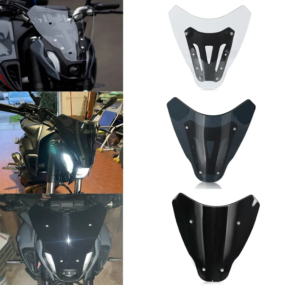 MT07 Motorcycles Accessories Front Windshield Windscreen Air Wind Screen Deflector Bracket For Yamaha MT-07 MT 07 2021 2022 2023