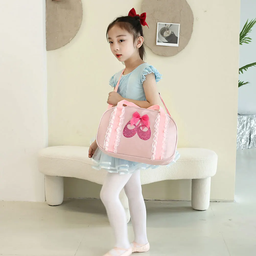 الفتيات حقيبة الرقص الباليه حقيبة التخزين ضوء واحد الكتف Crossbody سعة كبيرة الباليه الرقص على ظهره للأطفال حقيبة للفتيات