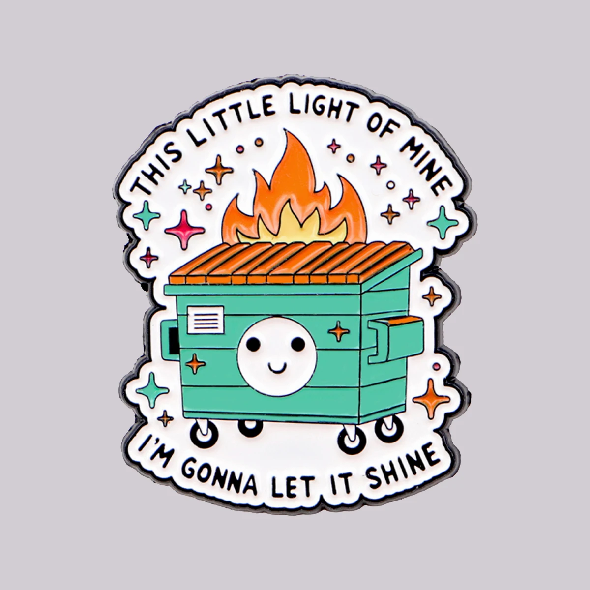 القمامة النار المينا دبوس الفكاهة بروش الصنوبر التلبيب شارة بدبابيس على ظهره الملابس والاكسسوارات مضحك مجوهرات أصدقاء الهدايا #1