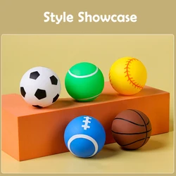 1Pcs 5.5CM children's soft rubber sound ball toys Funny Football Jumping Bouncy Balls Toy for Kids Boys Birthday Party Favors