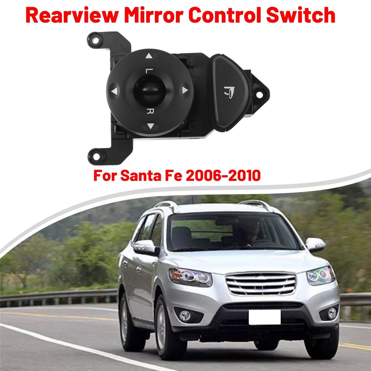 93573-2B100 Car Rearview Mirror Control Switch LH for Hyundai Santa Fe 2006-2010 935732B100