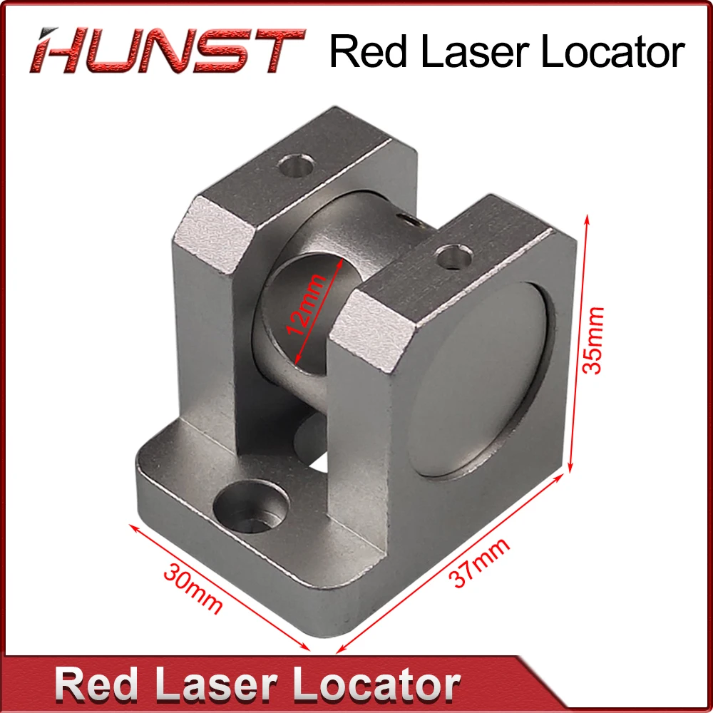 Hunst Red Laser Locator Module Parts, CO2 Fibra Óptica, Máquina de marcação UV, Diâmetro 12mm, Suporte da lâmpada