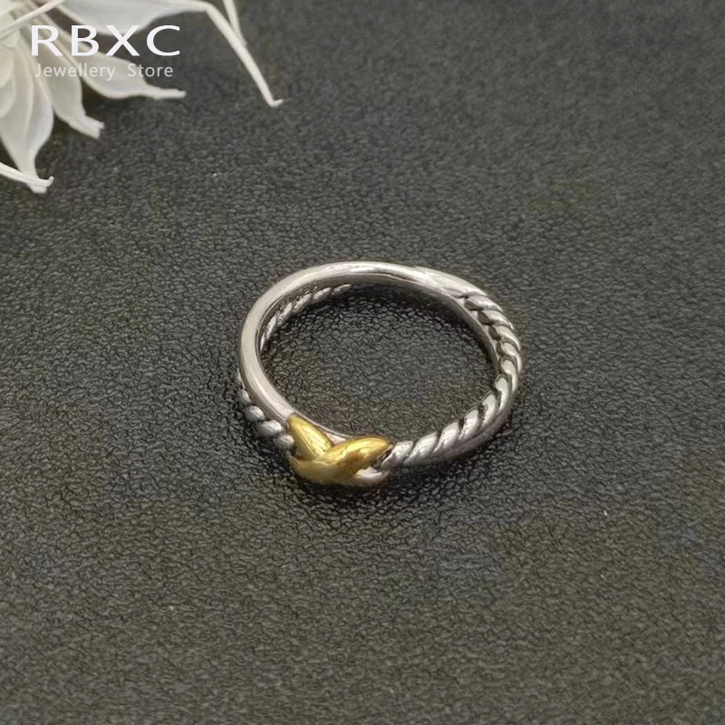 

RBXC Be A Party Shining Star With Our Latest X Ring Classic 2024 S925 Sterling Silver Dy Rings Party Gift Brand Luxury Jewelry