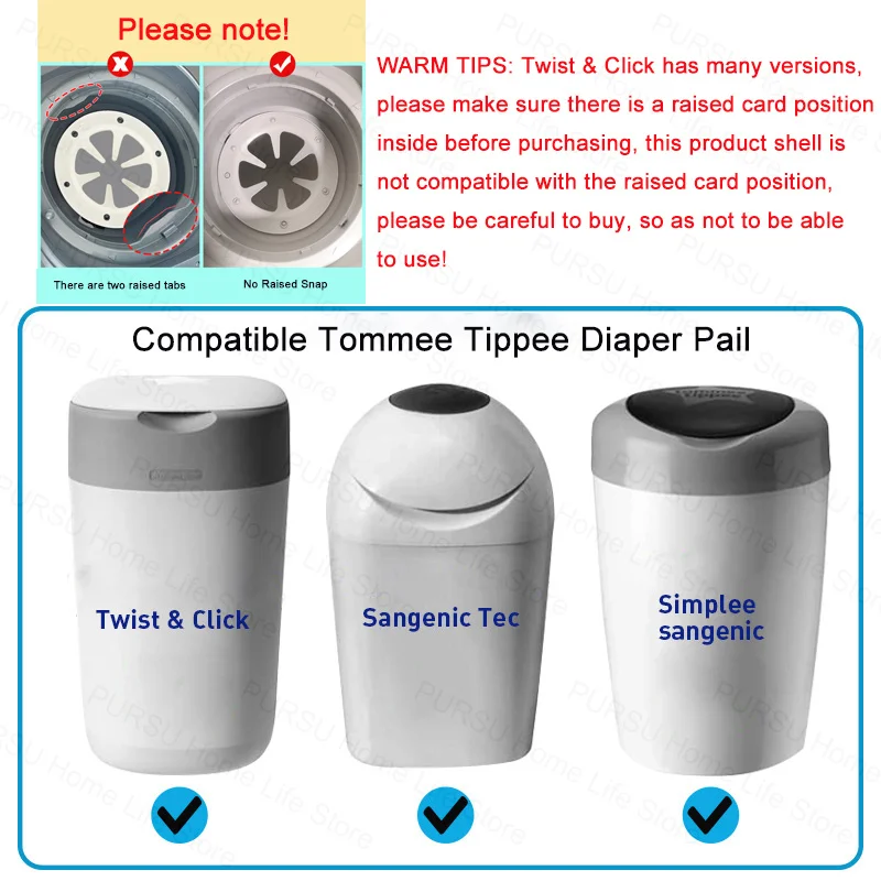 Diaper Pail Replacement Bag Garbage bag Compatible with Tommee Tippee Sangenic Simplee and Twist&click and Sangenic Tec Pail view 4