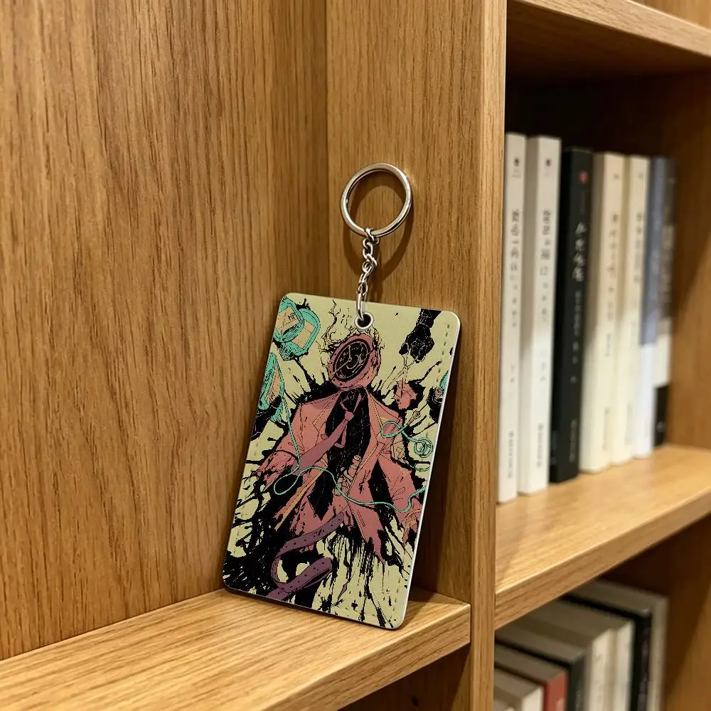 Hot Game L-Limbus Company Card Case Leather Card Holder Keychain Key Ring Door Access Tags ID Card Case Keychain