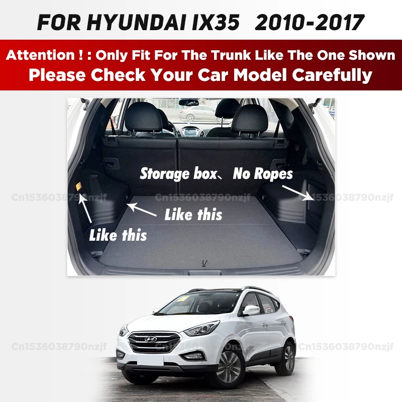 For Hyundai ix35 2010-2017 16 15 14 13 12 11 3D Car Trunk Mat Cargo Liner Carpet Interior Accessories Cover