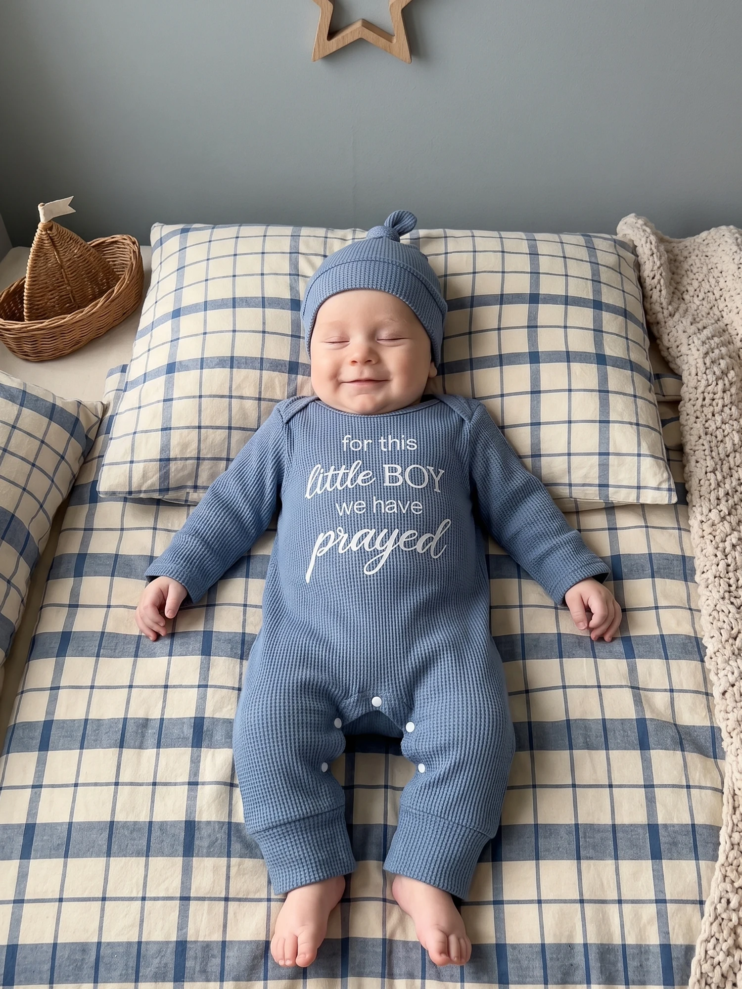 Fall Waffled Romper Romper Letter Embroidery Embroidery Long Sleeve Long-Sleeve Sleeve Bodysuit Boy Fall Waffled Baby Boy Fall
