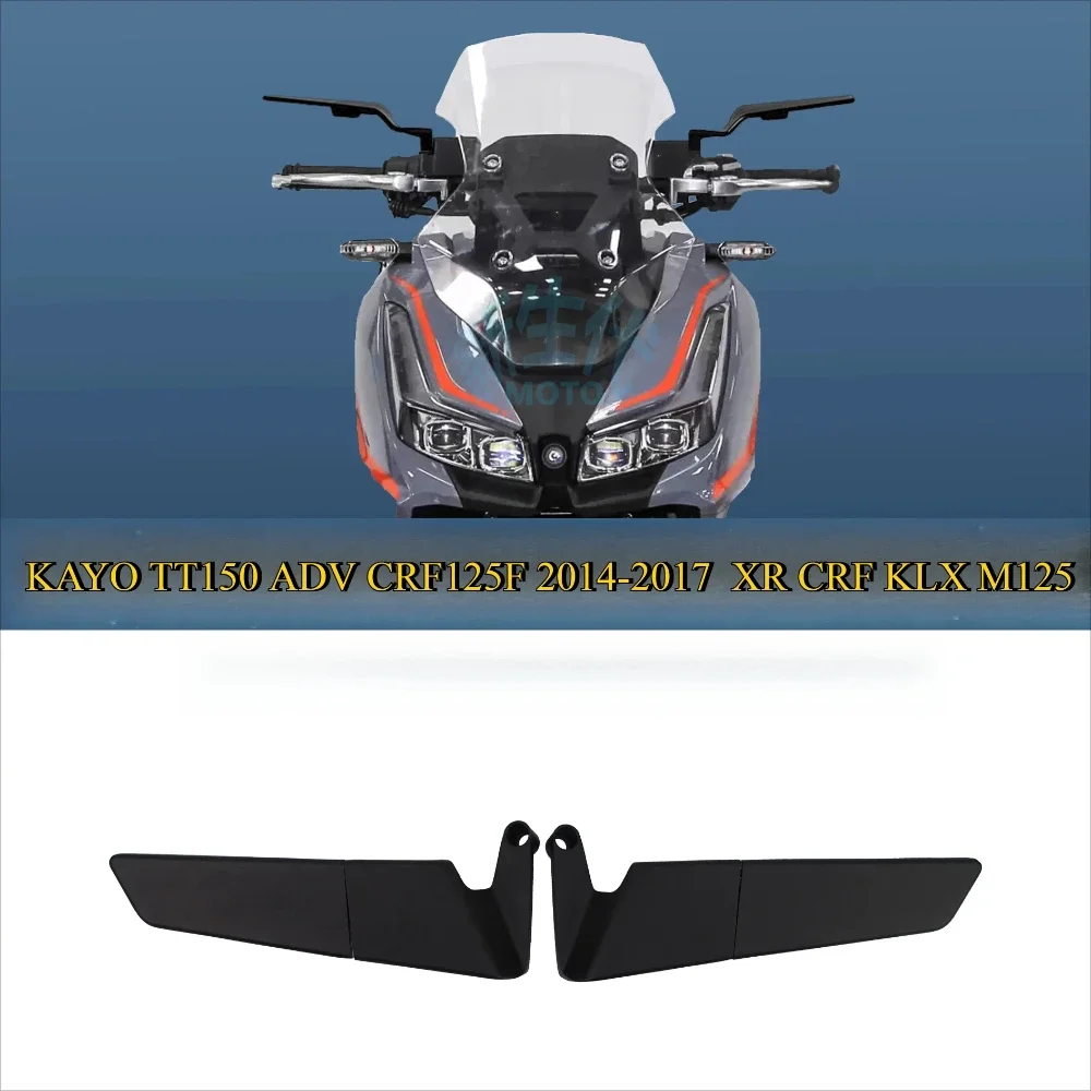 Modified Motorcycle Wind Wing Mirror 360° Rotatable Universal Rearview CNC For KAYO TT150 ADV CRF125F 2014-2017XR CRF KLX M125