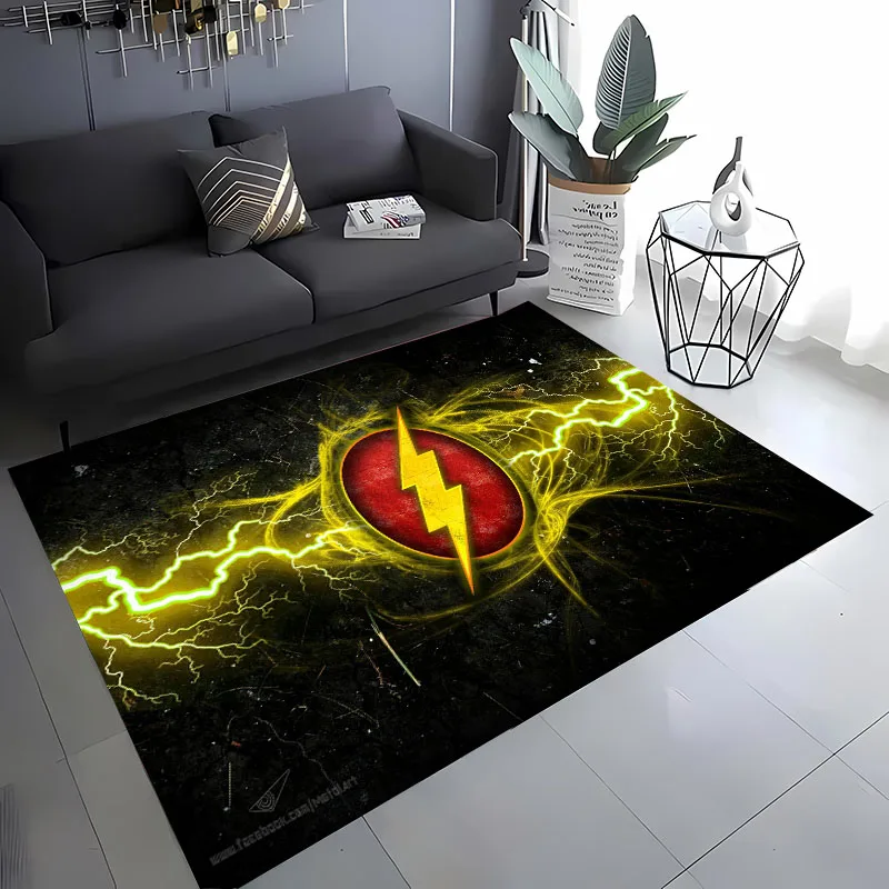 DC Hero The flash Area Carpet,Living Room and Bedroom Household Items,Children's Room Sofa Mat, Doormat Floor Anti-slip Rug,Gift