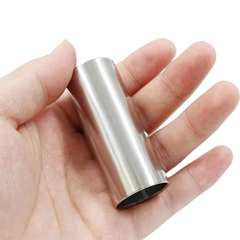 Essential Stainless Steel Guitar Slide Smooth Silver Finger Slide Convenient Slide Rod Banjo