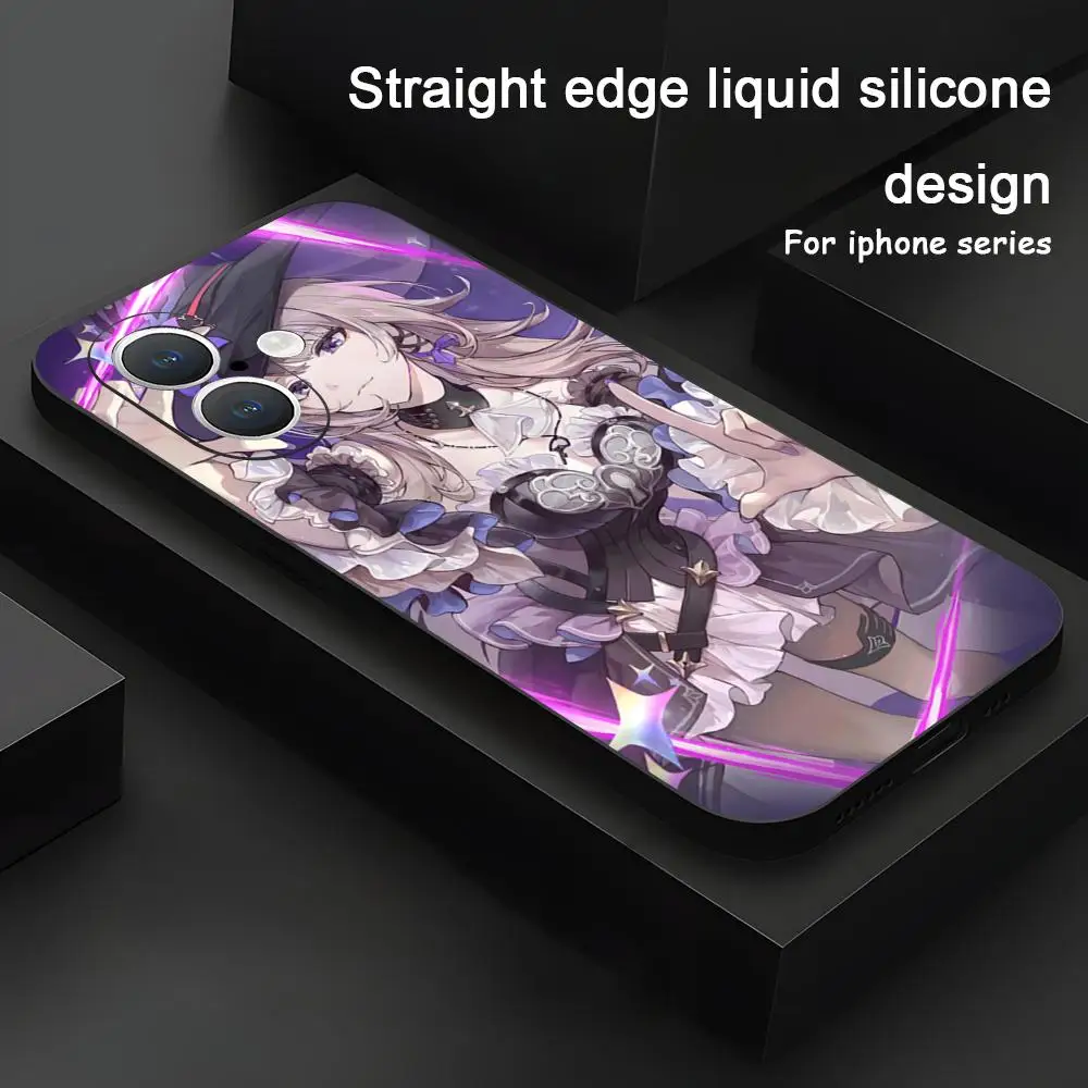 Honkai Star Rail The Herta Hot Phone Case For iPhone 16 15 14 13 12 11 X XR XS 8 Plus Mini Pro Max Soft black Shockproof Cover