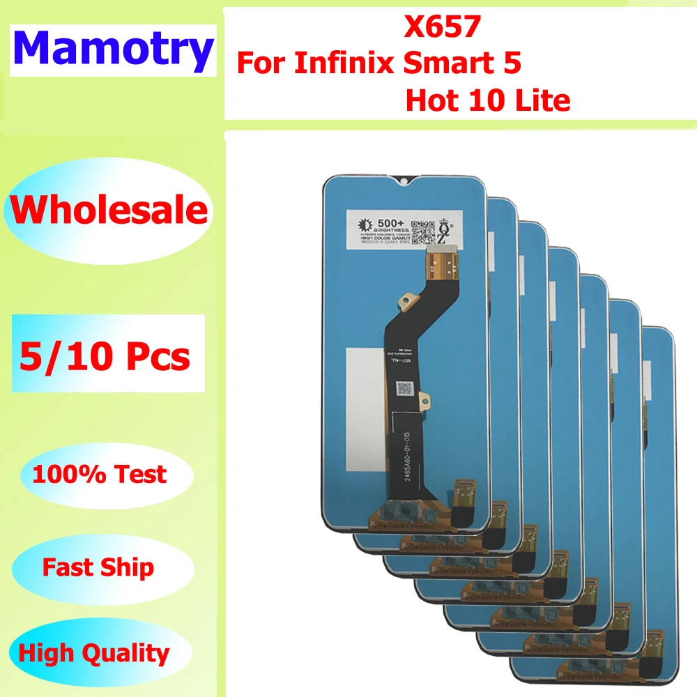 

Wholesale 5/10 pieces / Lot For Infinix Smart 5 X657 X657C Screen Lcd Display Touch Assembly Hot 10 Lite X657B