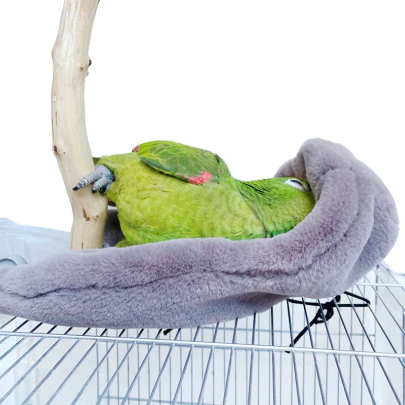 Pet Bird Bed Flannel Peony Starling Bird Nest Parrot Warm Cotton Nest Bird Tent Windshield Corner Hiding Nest Cotton Hammock