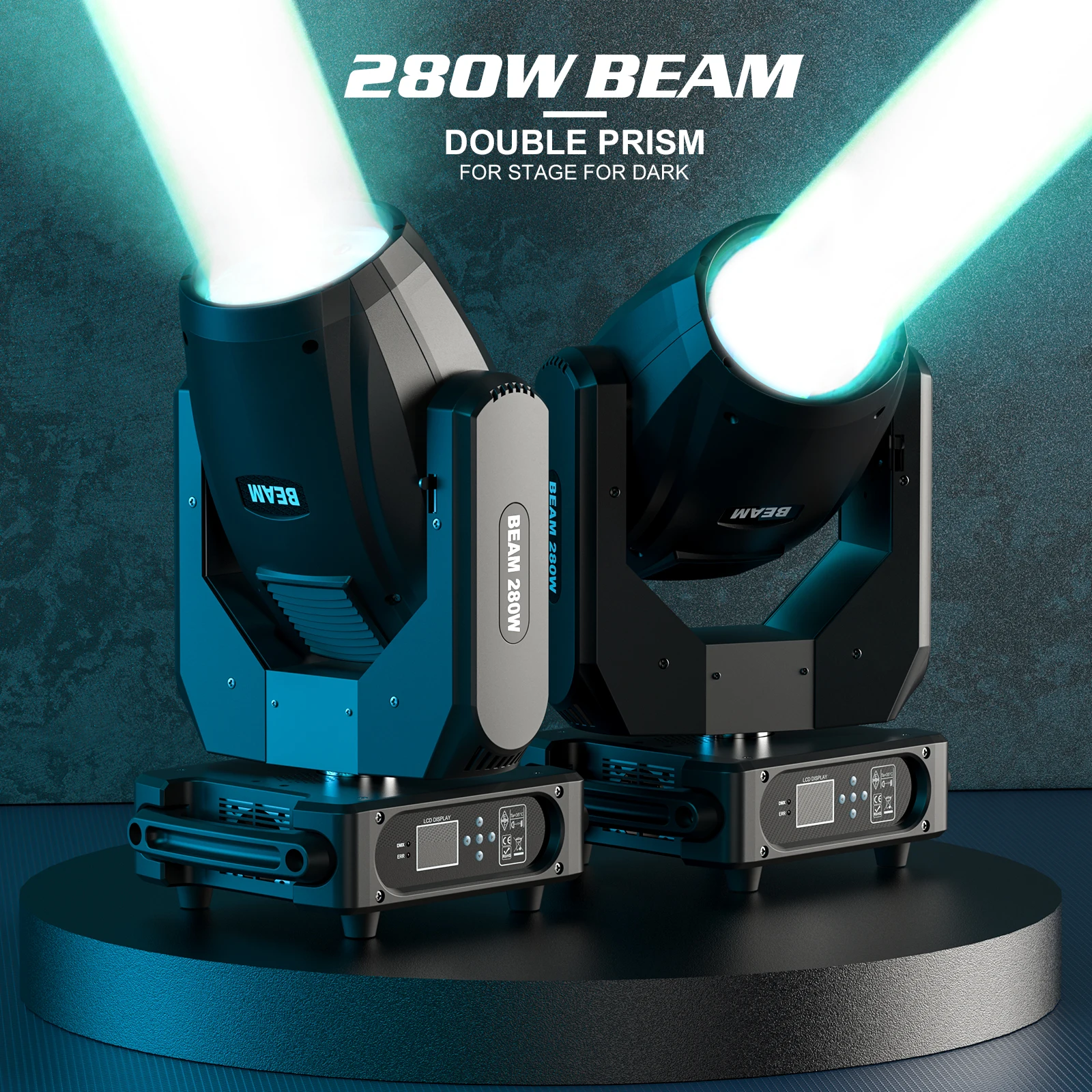 Yiflamefly 2Pcs 280W Beam Light High Brightness Disco Effect 13 Patterns Lamp DMX512 Sound Activated For DJ Bar Ballroom Wedding