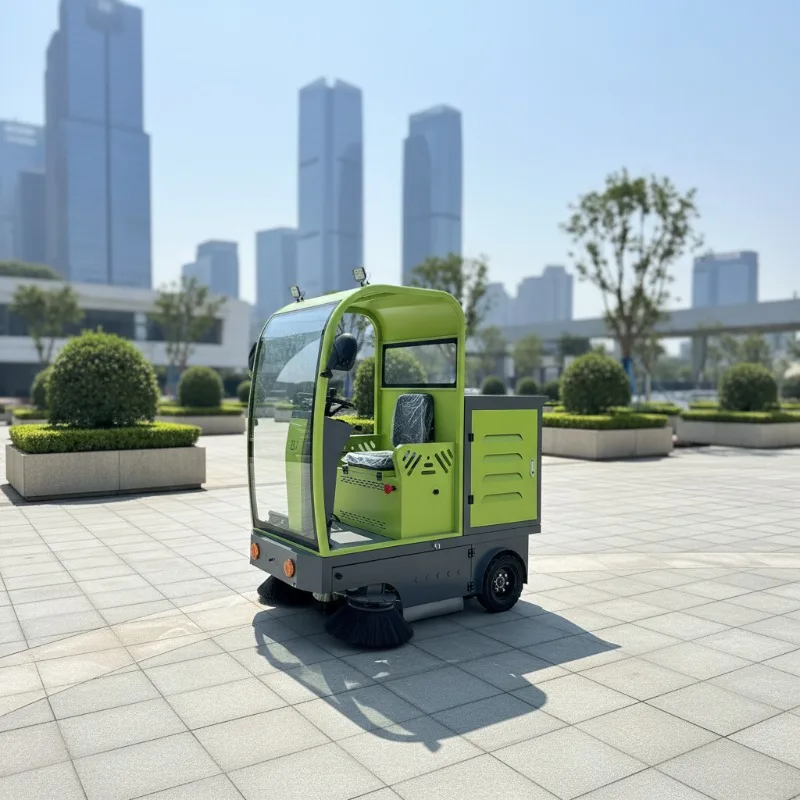 YG Customized Ride-On New Electric Sweeper With CE Certification Semi-Enclosed Design 1200W AC Motor 220L Dustbin For Farm Clean