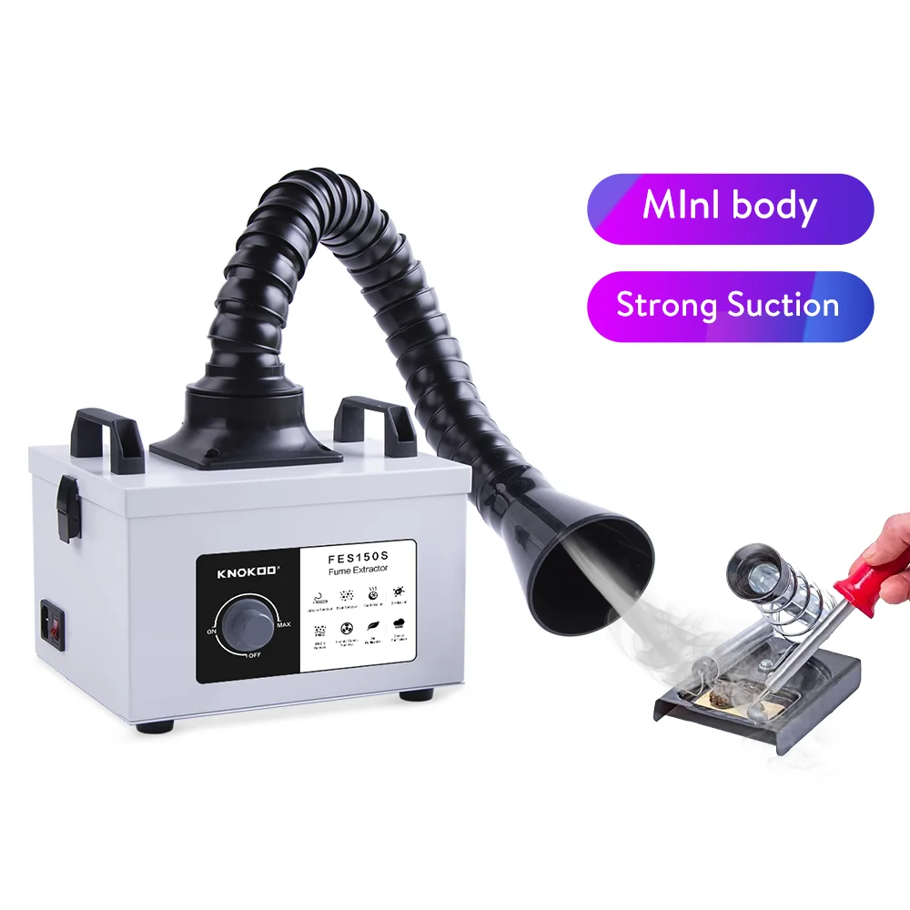 KNOKOO  Desktop Soldering Fume Extractor Machine Smoke Absorber For Phone Repair Smoke Cleaner