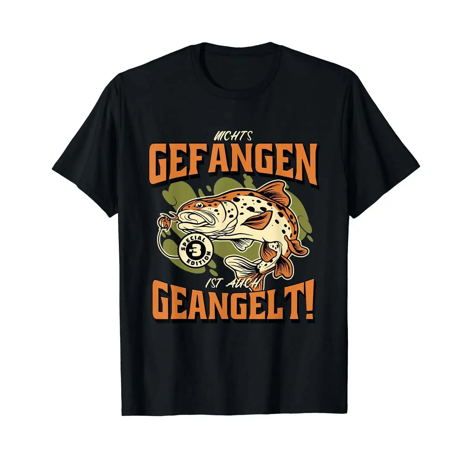 Funny Angler Fishing Nothing caught is also fished T Shirt vintage Washed Breathable Comfortable Stretched