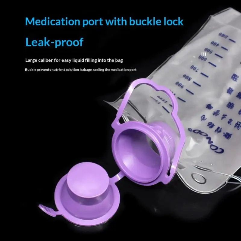 New 1200ml  Plastic Feeding Bag Enteral Nutrition Supply Bag Nasal Feeding Nutrient Gravity Pump Transparent Tube Bag