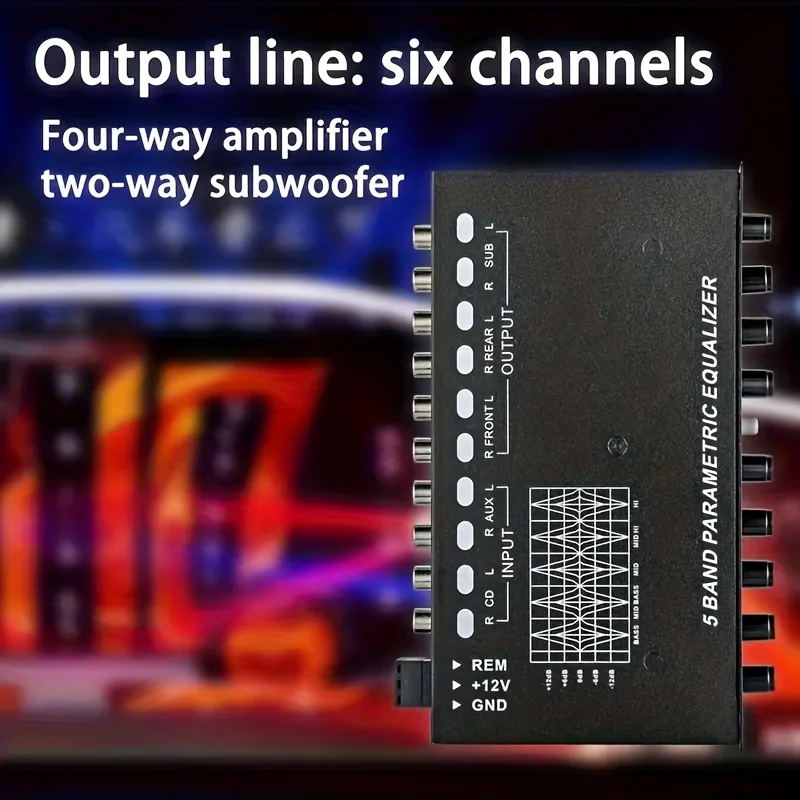 Professional 5 Band Car Equalizer Multifunctional Car Audio EQ Tuning Amplifier Parametric Equalizer Car Audio Equalization