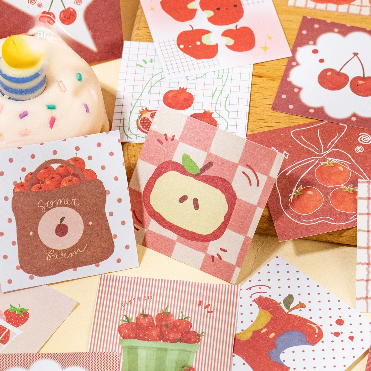 Vintage Coffee Fruits Bread Cake Landscape Sticker Book Creative DIY Journal Material Collage Scrapbooking Stationery