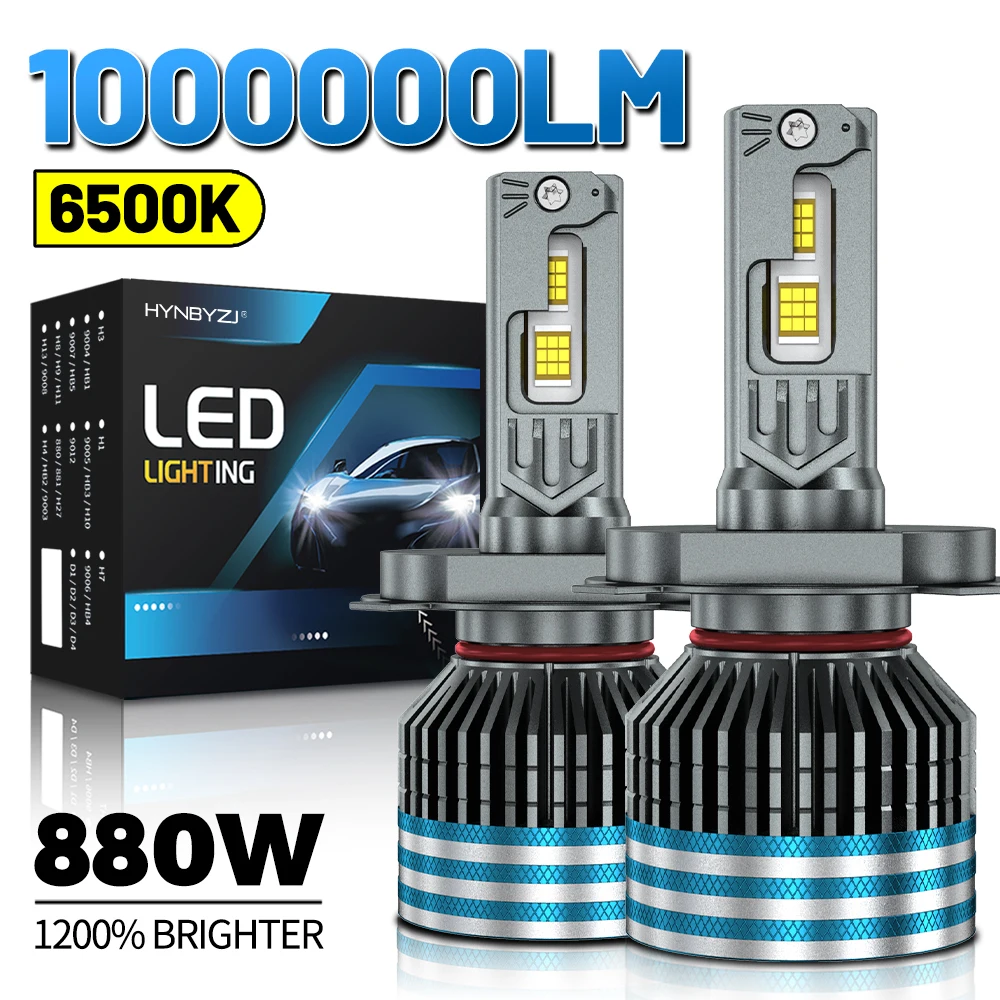 

H7 H4 LED Car Headlight 800W CANBUS Bulb H1 H8 H9 H11 HB3 9005 HB4 9006 9007 9008 H13 Lamp Double Copper Tube Lights for Auto