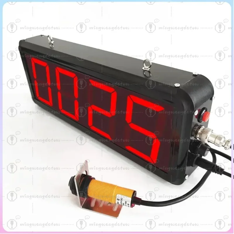 LED large screen automatic induction counter / infrared conveyor belt loading point device / industrial digital display