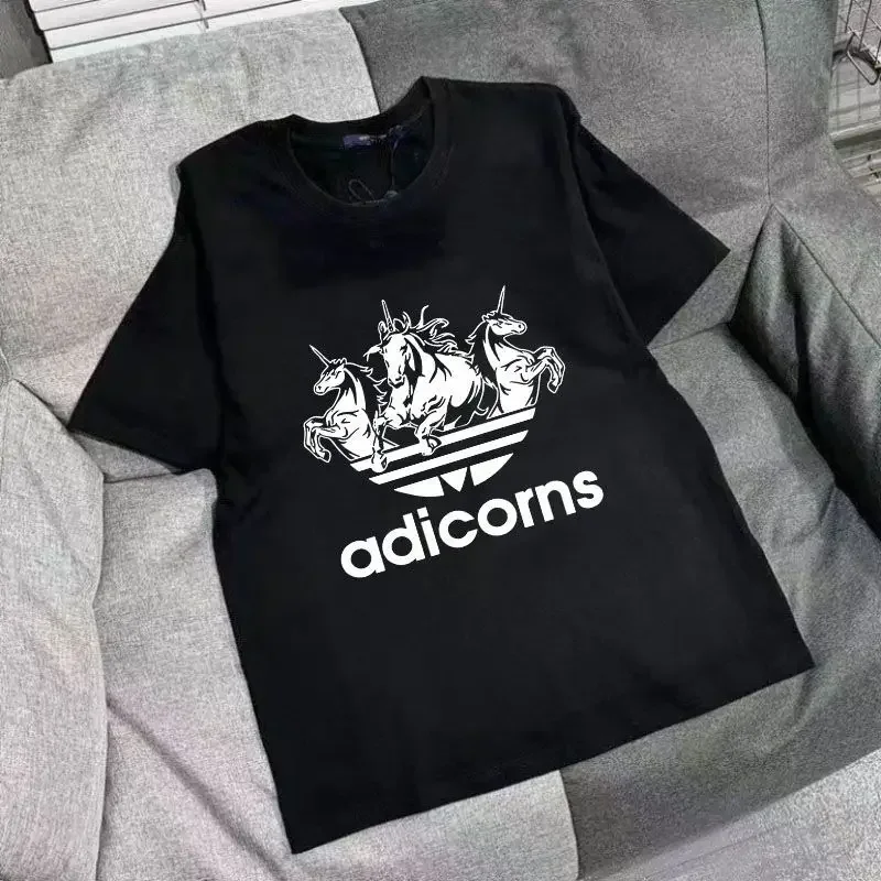 

Trendy Autumn and Winter Printed Street Fashion Cotton Short-sleeved T-shirts for Men and Women ins