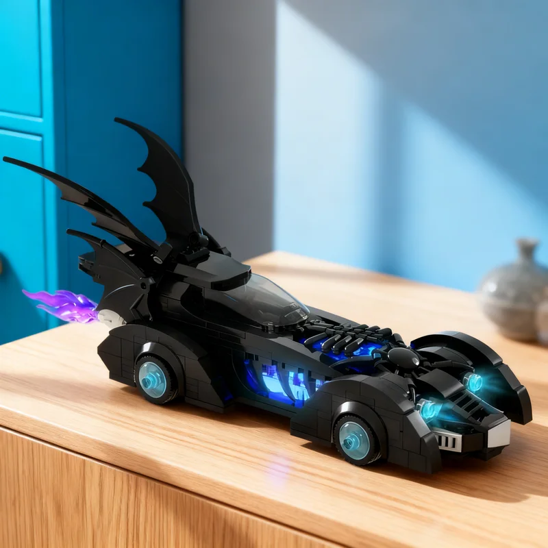 415 деталей MOC Бэтмобиль: Юбилейная модель «Вечные годы» — Супергерои, Темный рыцарь. Конструктор SciFi Pirate Voyage. Подарок.