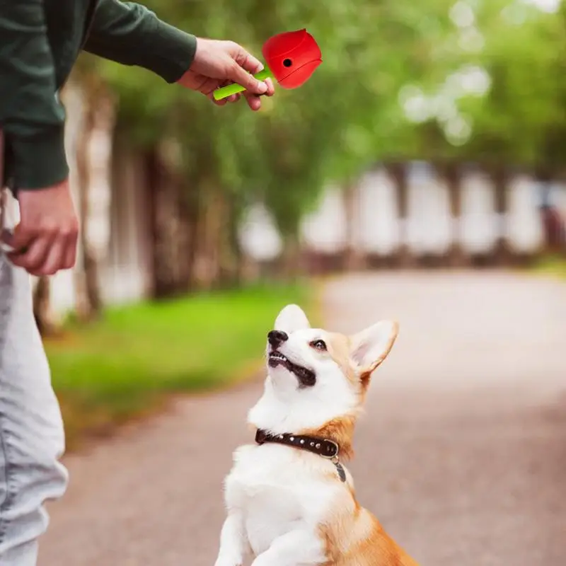 

Игрушка для лакомств для собак, роза, интерактивная успокаивающая игрушка для щенков, развлекательная кормушка для больших, средних и маленьких пород, домашних животных, собака, щенка, обогащение