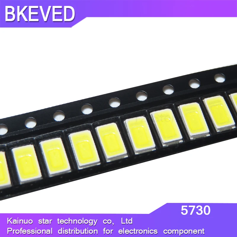 200 sztuk 5730 0.5W-150Ma 50-55lm 3200K ciepłe białe światło SMD 5730 5630 diody LED 5730 (3.2 ~ 3.4V) nowy oryginał