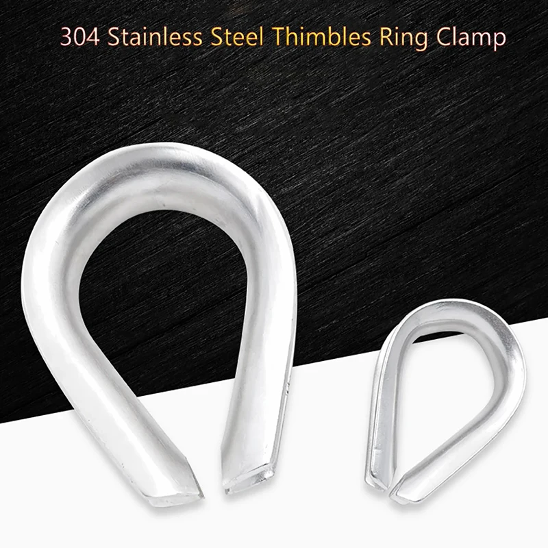 M1.5-M32 304 Stainless Steel Chicken Heart Ring Cable Wire Rope Protective Sleeve Thimbles Rigging Fixing Accessories