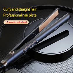 Plancha de pelo de calentamiento rápido, rizador 2 en 1, sin daños en el cabello, herramientas y accesorios de peinado profesional, 10 segundos