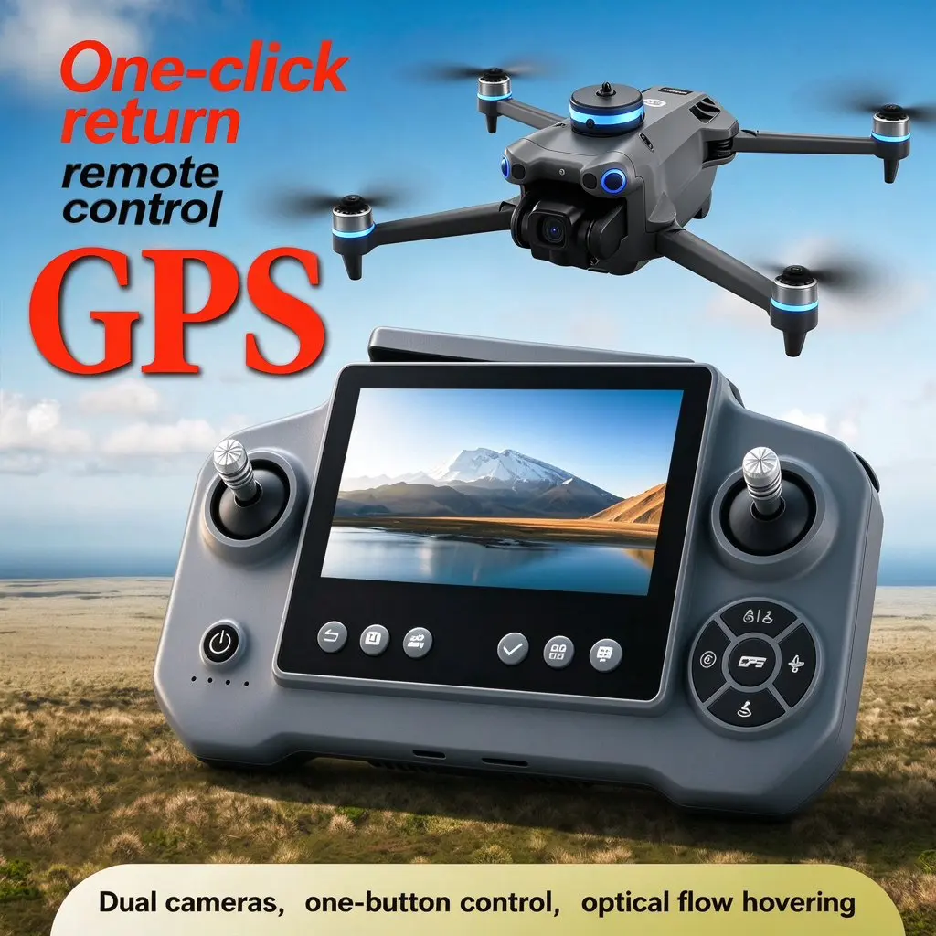 NEW GT60 GPS Drone Mini 8K Professional Dual Camera WIFI FPV Quadcopter LED Brushless Obstacle Return RC Drones UAV Aerial Photo