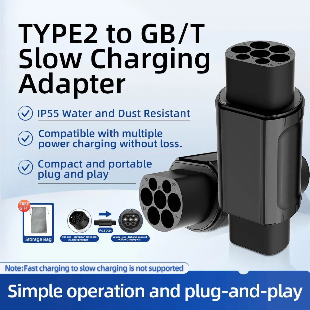 

IEC62196 Адаптер типа 2 на тип 1 J1772/Tesla/GBT Разъем для зарядки электромобиля Зарядное устройство EVSE, совместимое с адаптером EV
