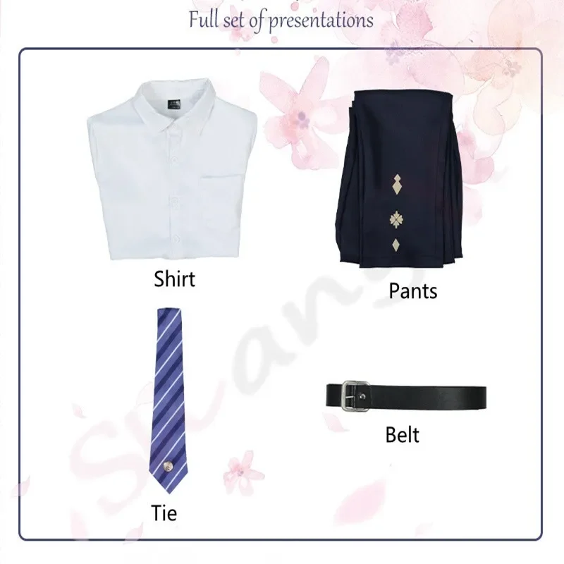Game Genshin Impact HEYTEA Kamisato Ayaka Kamisato Ayato Cosplay Costume JK Uniform Suit Wig Halloween Carnival Party Outfit