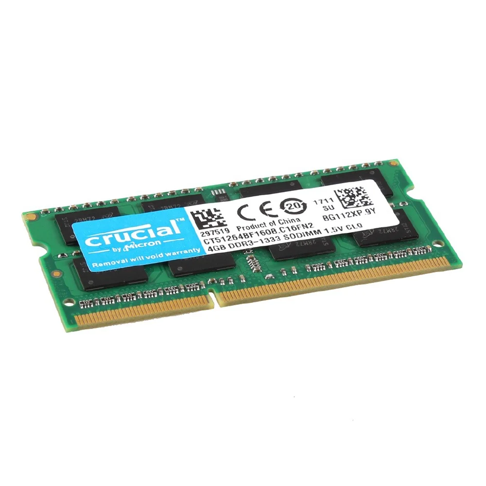 Crucial RAM DDR3 DDR3L 8GB 16GB 1333MHz 1600MHz 1866MHz SODIMM Ram PC-10600 12800 14900 1.5V 1.35V do laptopa Pamięć do notebooka