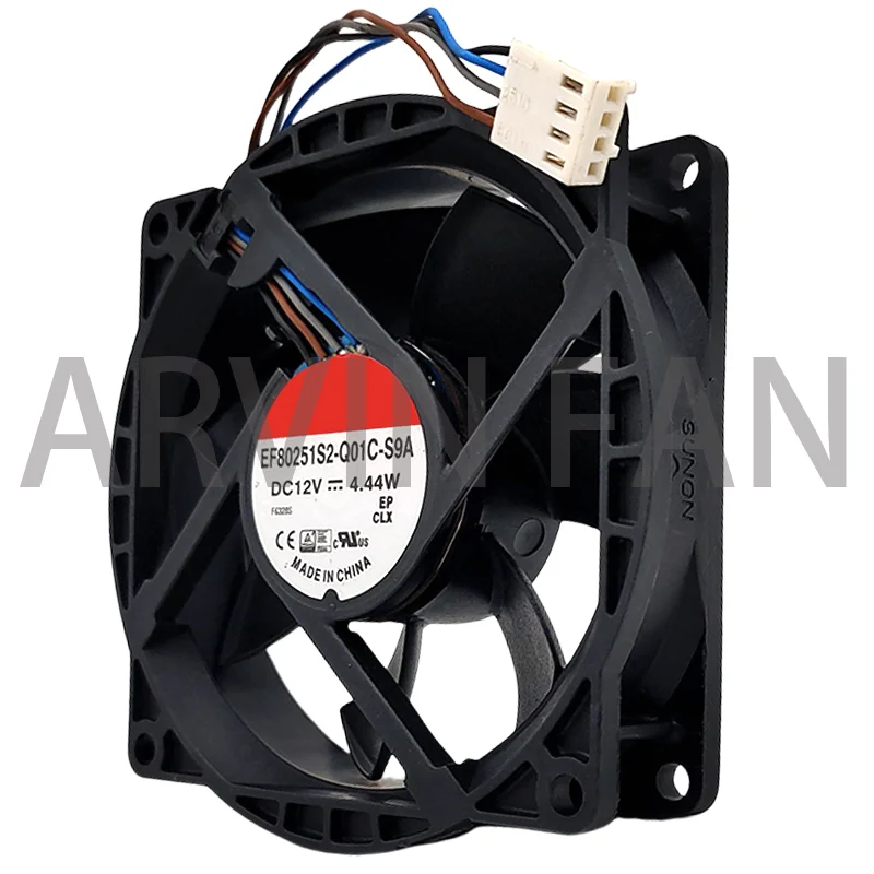 EF80251S2-Q01C-S9A 8025 12V4.44W Chassis CPU PWM Cooling Fan