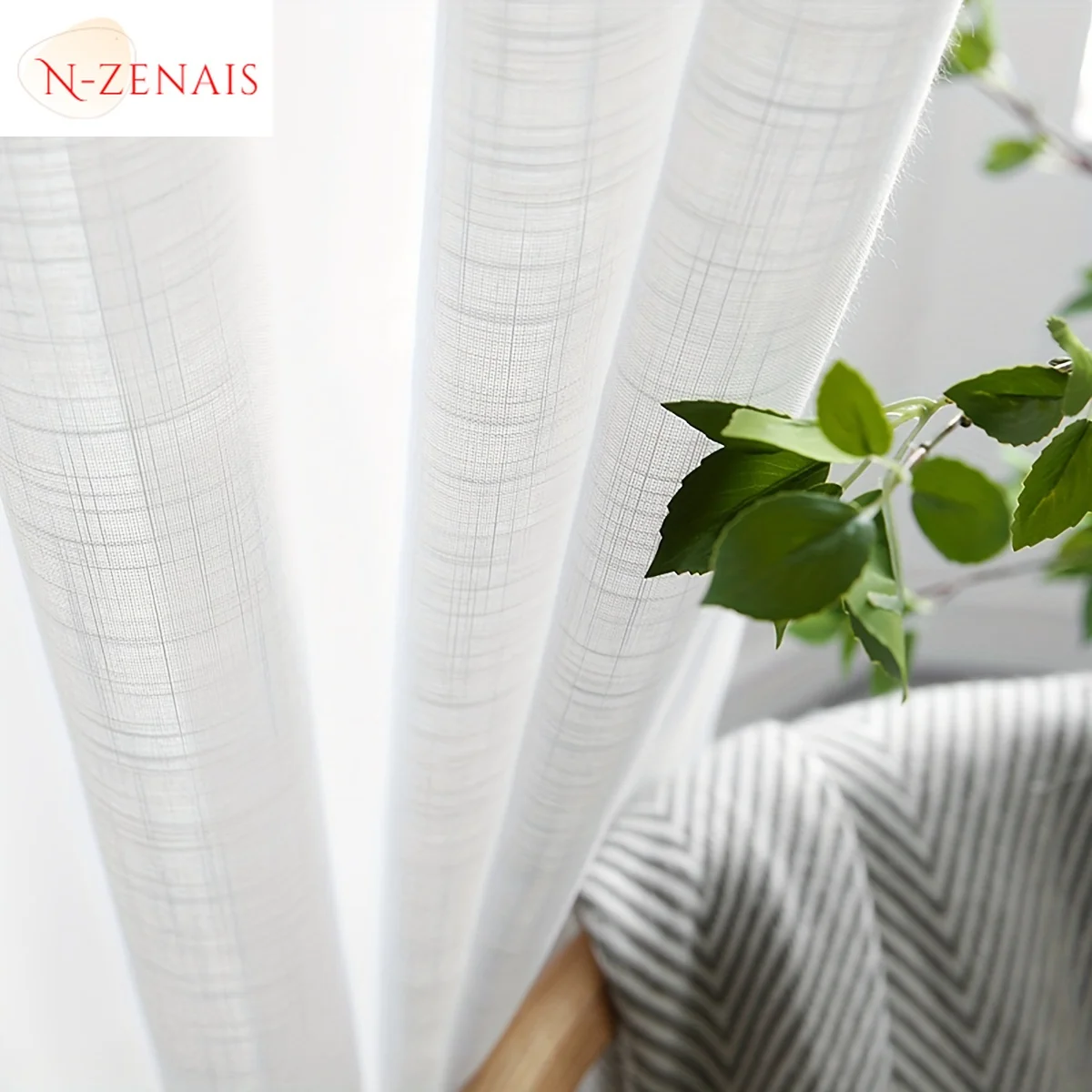 Modern Minimalist 1pc White Tulle Sheer Curtains Window Curtains for Living Room Bedroom Dining Blackout Decor Elegant Thick