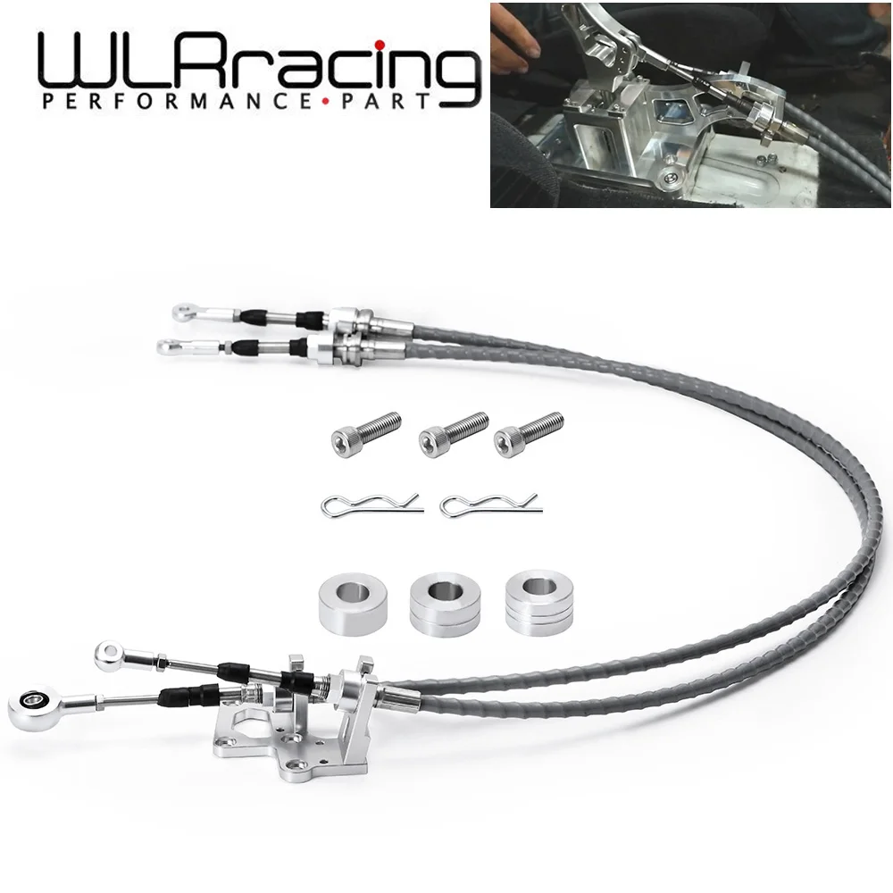 WLR Shifter Cables WithTrans Bracket Shift Linkage For RSX K20 K20A K24 K Series EG EK DC2 Race Type-S & K-Swap Vehicles SBP04