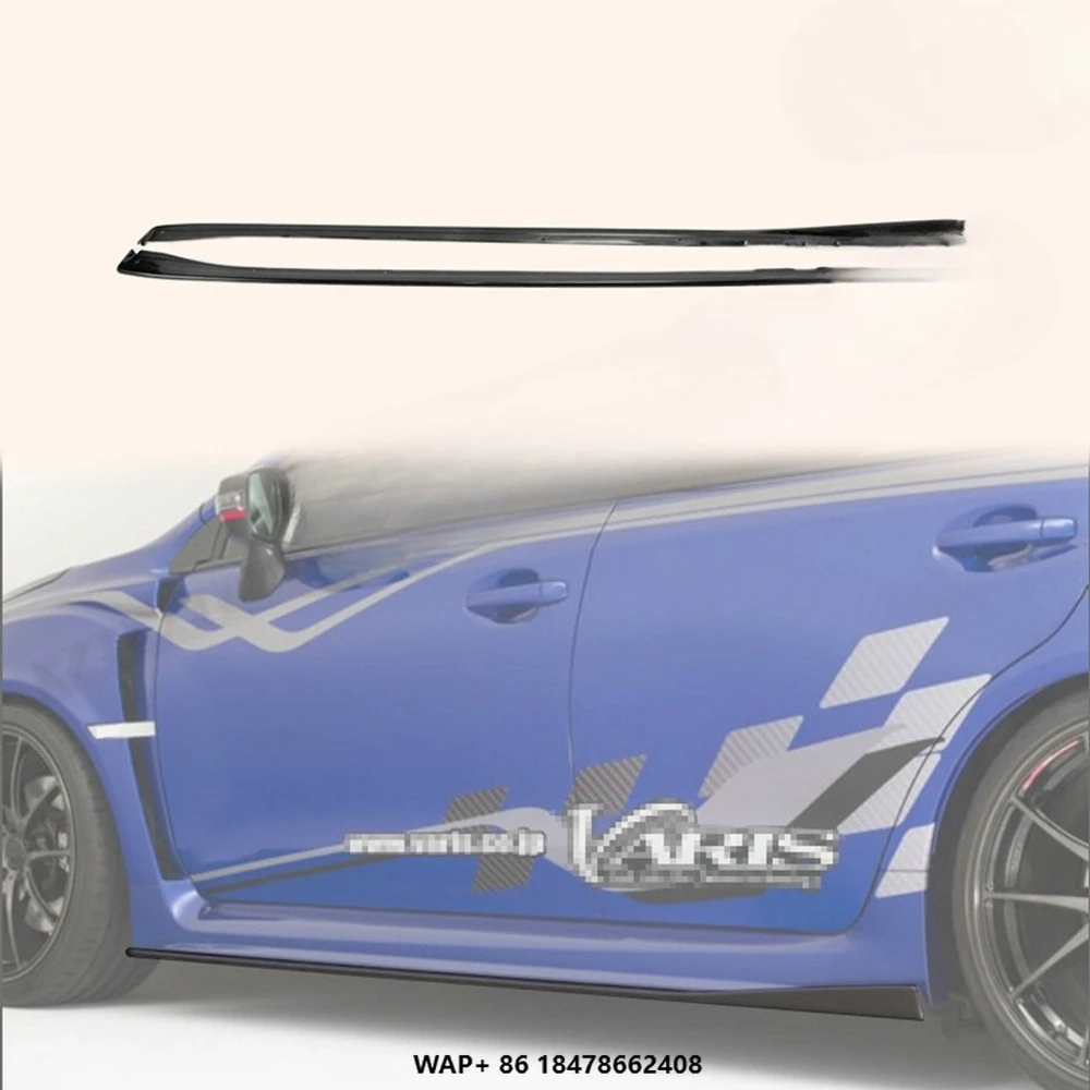 For 14-18 Wrx Sti S4 Vab Vaf Vrsa1 Style Side Skirt Extension Fiber Glass