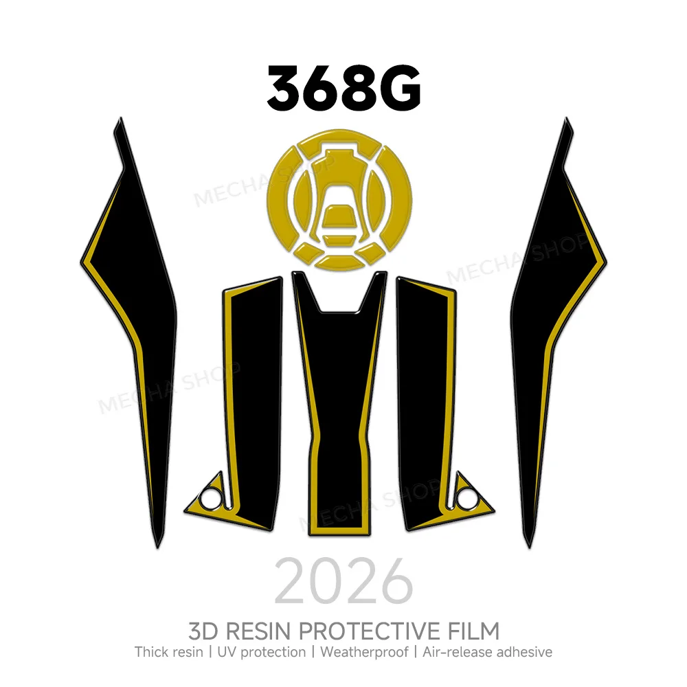 For Zontes 368 G 368G 2024-2026 Handguard Fairing Decorative Sticker 3D Handguard Protection Sticker Kit