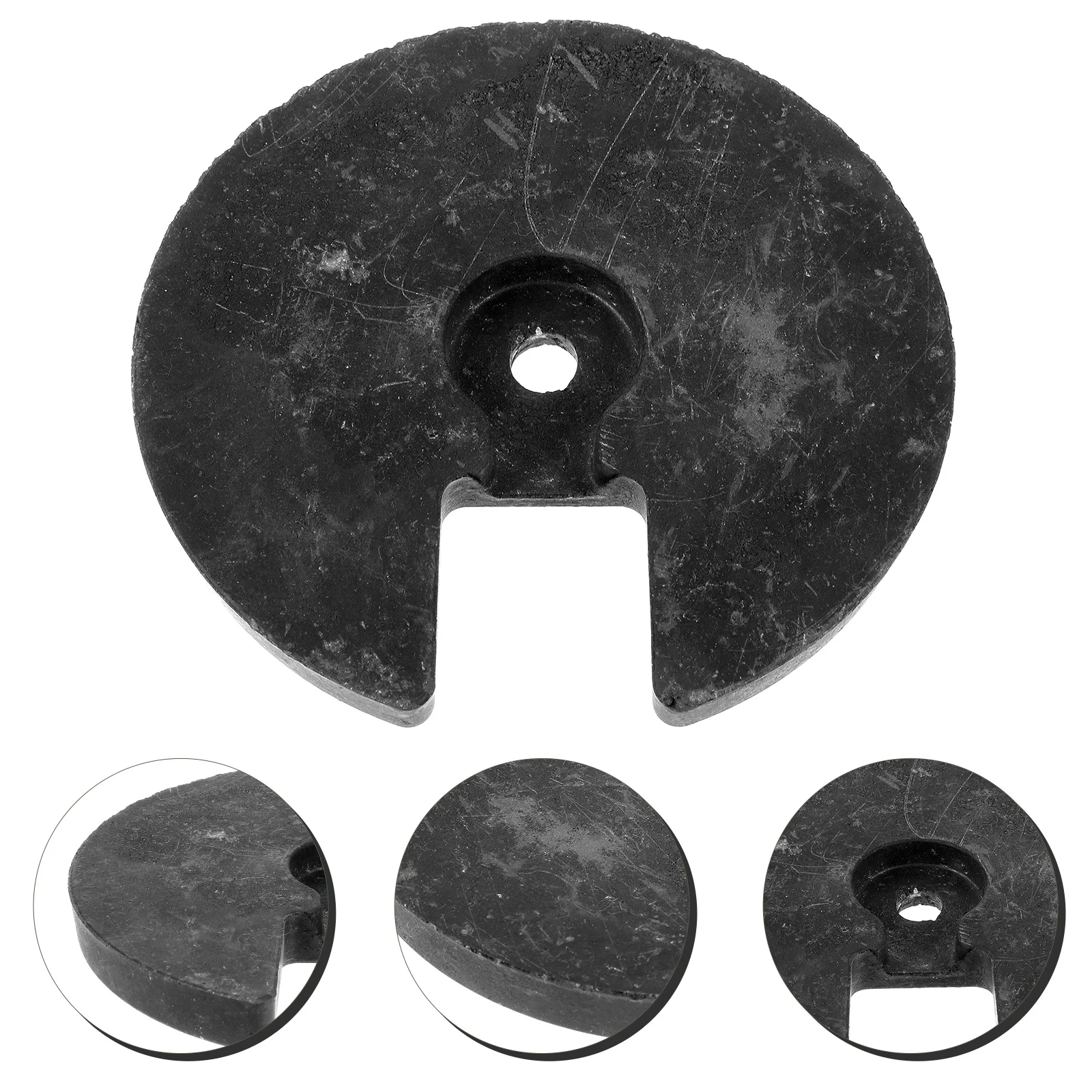 قاعدة مصباح طاولة بلاستيكية الوزن شكل دائري ثابت حامل مصباح مكتبي مرجح مضاد للطرف قاعدة بديلة مريحة للمكتب المنزلي #4