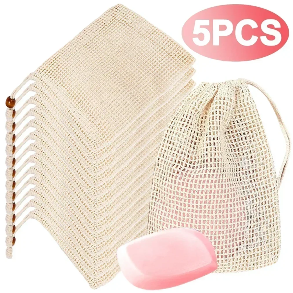 

Soap Foaming Net Mesh Bags Bath Washing Tools Body Cleaning Bubble Helper Mesh Deep Cleaning Home Bathroom Exfoliating Supplies