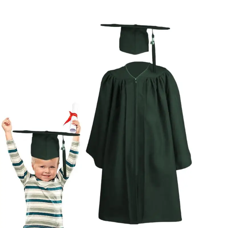 Kid Toddler Graduation Costume Kindergarten Children Graduation Clothing Cap Gown prescolare Graduation Festival Clothing Outfit